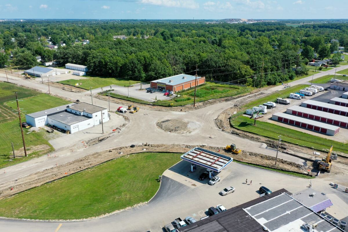 Construction of Cleaveland and Ottawa Intersection Roundabout