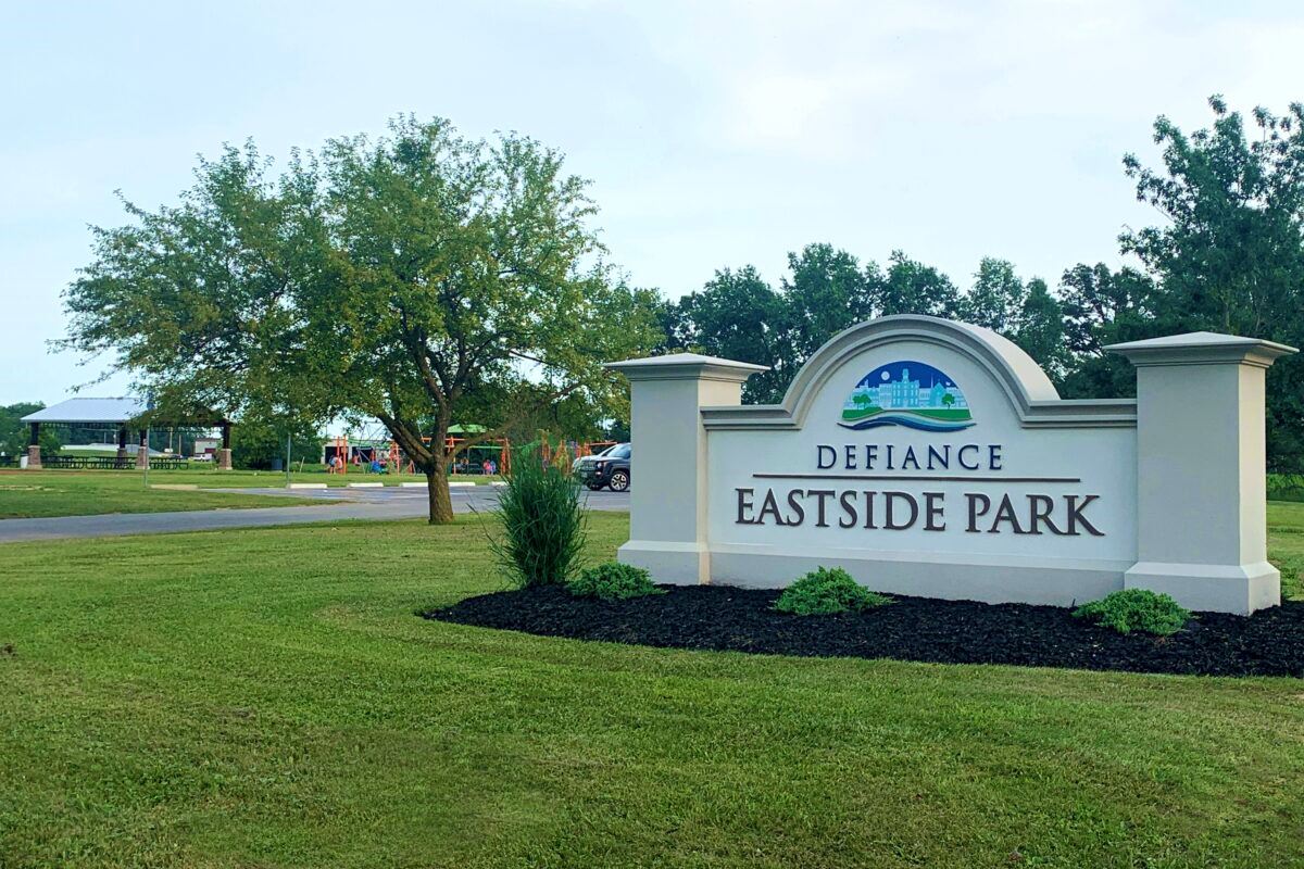 Defiance Eastside Park Sign