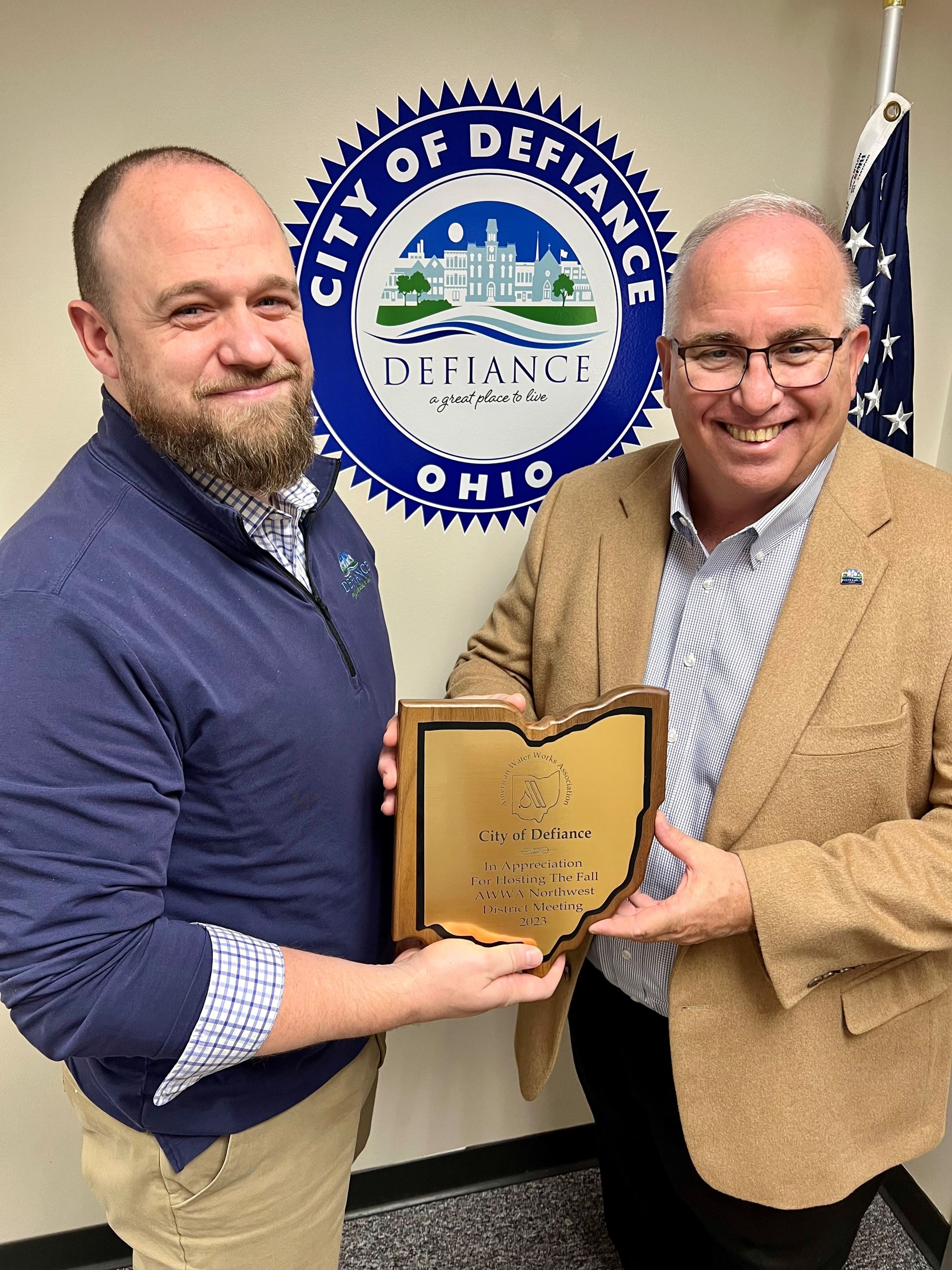 AWWA Northwest District Meeting 2023 Award, accepting the award Mike McCann Ryan Mack